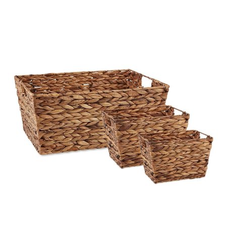 MADE4MANSIONS DII Assorted Water Hyacinth Basket, Dark Brown MA2691439